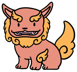 かわいいシーサーのイラスト_4