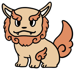 かわいいシーサーのイラスト_7