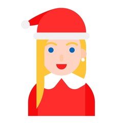 Christmas avatar or Winter fashion vector, flat style