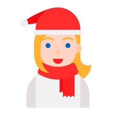 Christmas avatar or Winter fashion vector, flat style