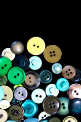 A Collection of Multicolour GreenDifferent Size Buttons 