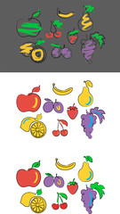 Naklejka premium colorful fruit