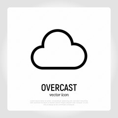 Overcast icon. Weather symbol in flat style. Modern vector illustration.