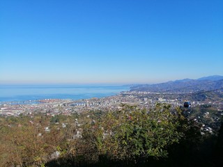 panoramic view of the island in mediterranean sea