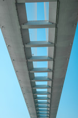 Naklejka premium bridge isolated on blue sky - under levated highway