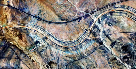 wind music,  abstract photography of the deserts of Africa from the air, aerial view of desert...