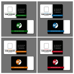 Business card design vector simple identity