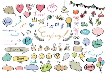 手書きの素材セット