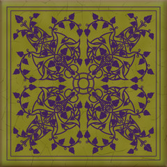 Pattern of floral golden vintage ornament