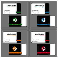 Business card design vector simple identity