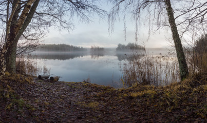 Calm day by the lake