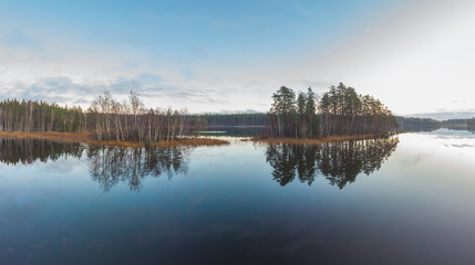 Calm day by the lake