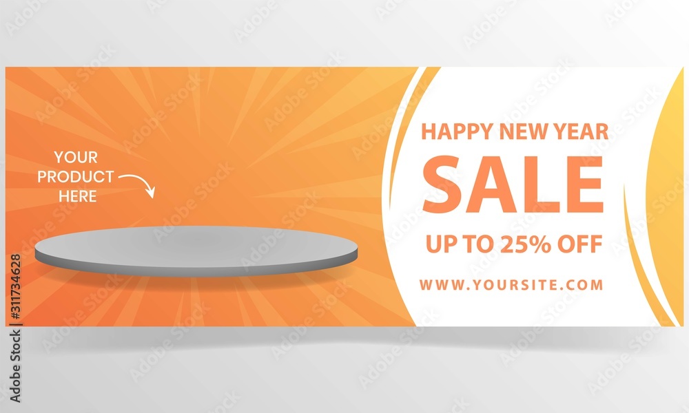 Wall mural web sales banner background design 05