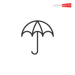Umbrella Icon Logo Design Illustration