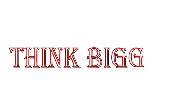 Think Bigger, concept words drawing on white board.