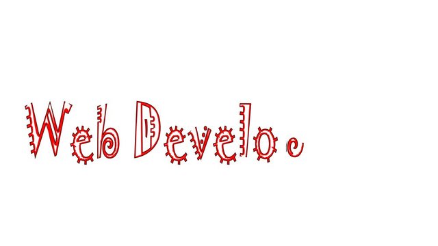 Web Development, concept words drawing on white board.