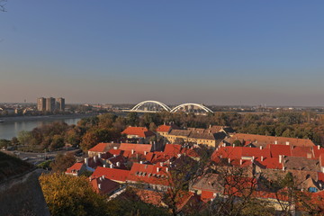 Beautiful view of the city of Novi Sad, Serbia.