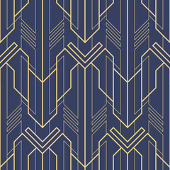 Abstract art deco geometric seamless pattern vector.