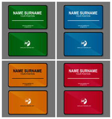 Business card design vector simple identity