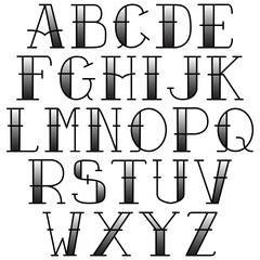 vector font tattoo old school