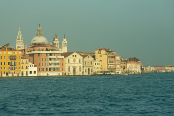 Fototapeta premium view of Venice across the lagoon