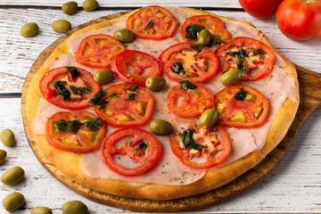 pizza de tomate