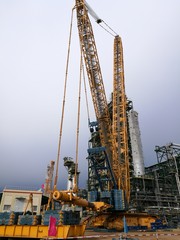 Fototapeta na wymiar Heavy lifting crane 2500 Tonnes