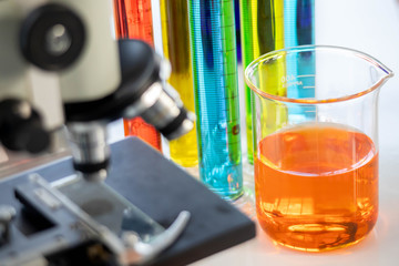 concept of medical, chemicals or scientific laboratory research and Innovation in the laboratory. Scientific equipment for laboratory use Various laboratory equipment for laboratories