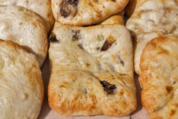 tortillas with different fillings closeup