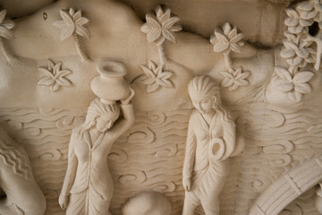 A beautiful view of statue in temple, Bali, Indonesia.