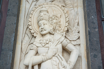 A beautiful view of statue in temple, Bali, Indonesia.