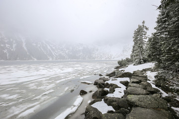 The lake Morskie Oko in wInter