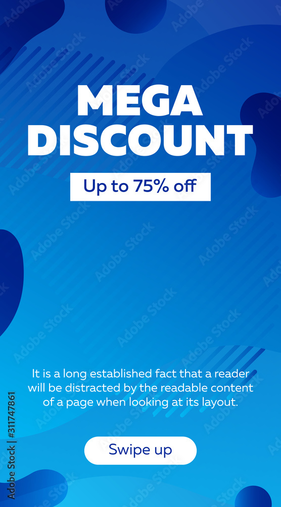 Poster overlap gradient blurred abstract background design. hatching and solid forms, transparent fluid sha