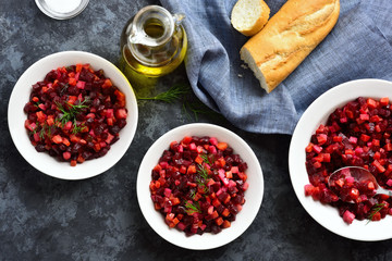 Beet salad in bowl