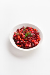 Beet salad in bowl
