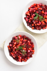 Beet salad in bowl