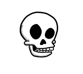 Creepy Stylized Skull Doodle