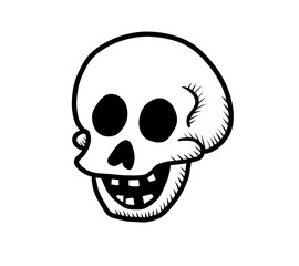 Creepy Stylized Skull Doodle
