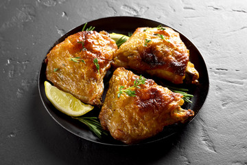 Grilled chicken thighs