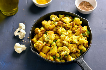 Indian style cauliflower with potatoes