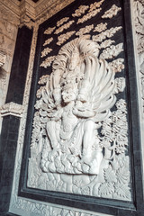 A beautiful view of statue in temple in Bali, Indonesia.