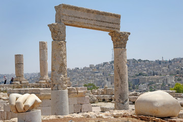 Jordan Amman december 26,2019 - Amman Citadel archeologic Unesco Heritage site 