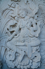 A beautiful view of statue in temple, Bali, Indonesia.