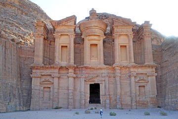 Fototapeta premium Jordan Petra, the amazing Ad Deir, The Monastery - Unesco Heritage world