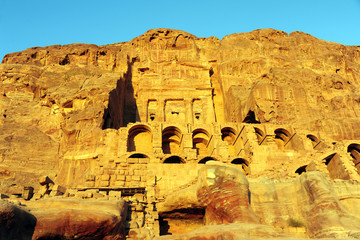 Jordan , Petra  travel destination  and one of seven wonders and UNESCO World Heritage site