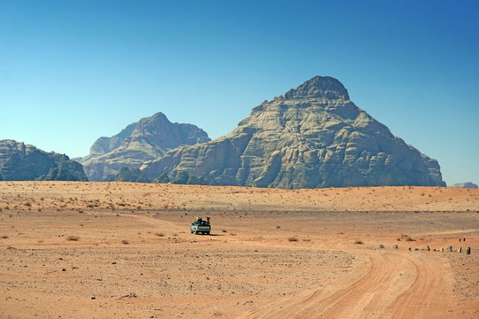 4x4 jeep tour in  Wadi Rum desert in Jordan famous for Lawrence d'Arabia  