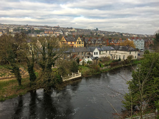 River Lee and Mardke area seen from University College Cork, on Cork City, Ireland
