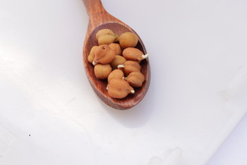 Yellow color split raw Chana dal or chickpeas lentils
