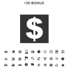 dollar sign icon vector illustration for website and design icon