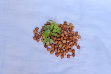 Yellow color split raw Chana dal or chickpeas lentils